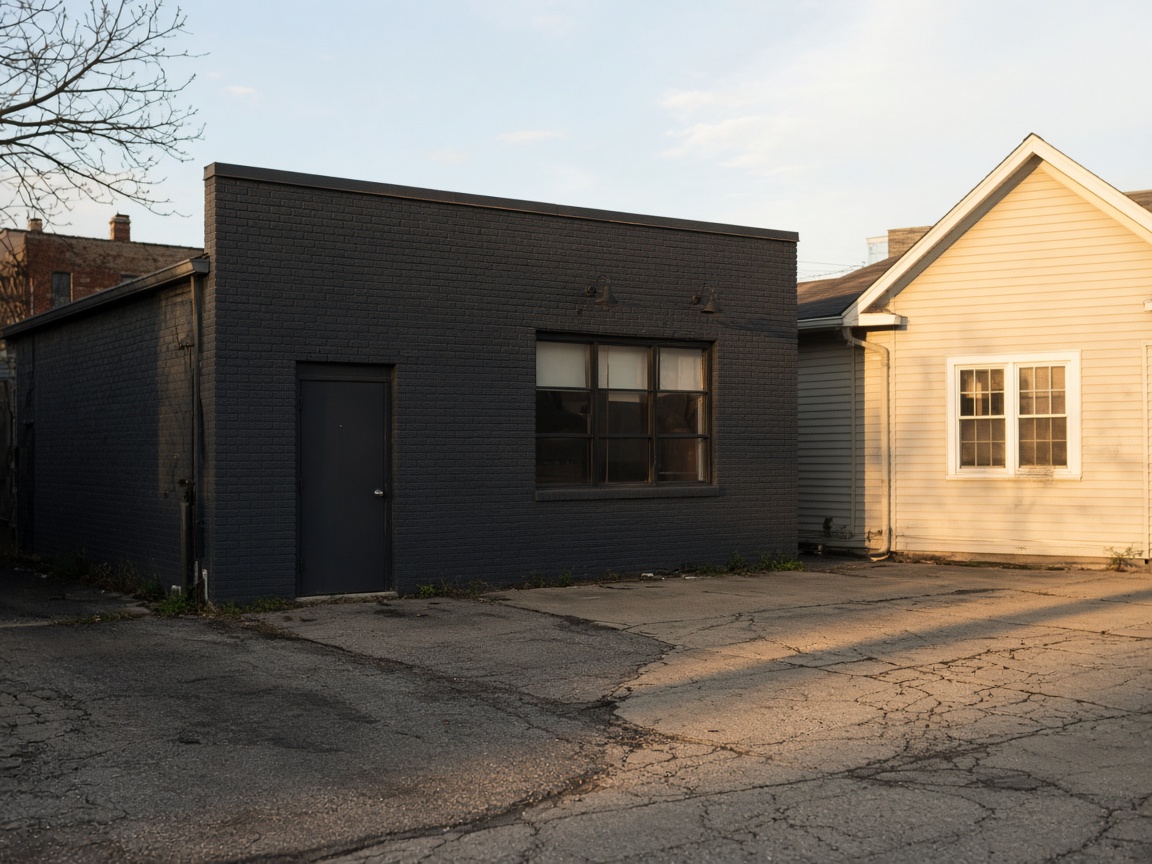 Shop-adjacent exterior in late Ohio light near Marion Road